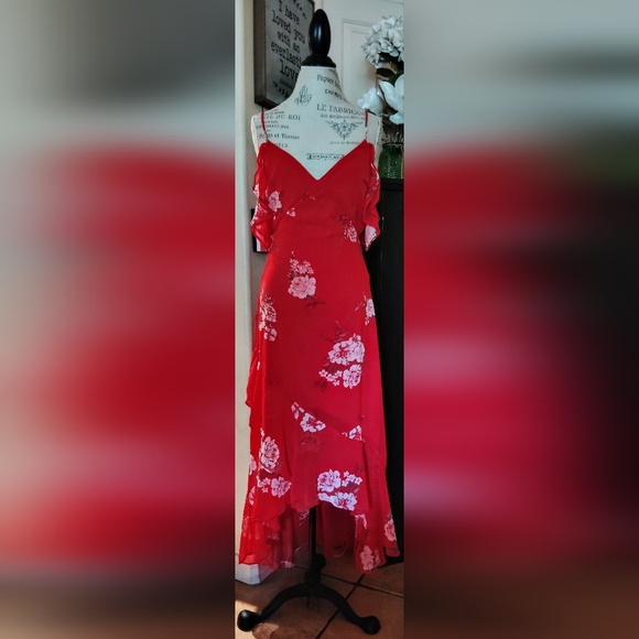 Speechless Red Floral Dress - Picture 1 of 9